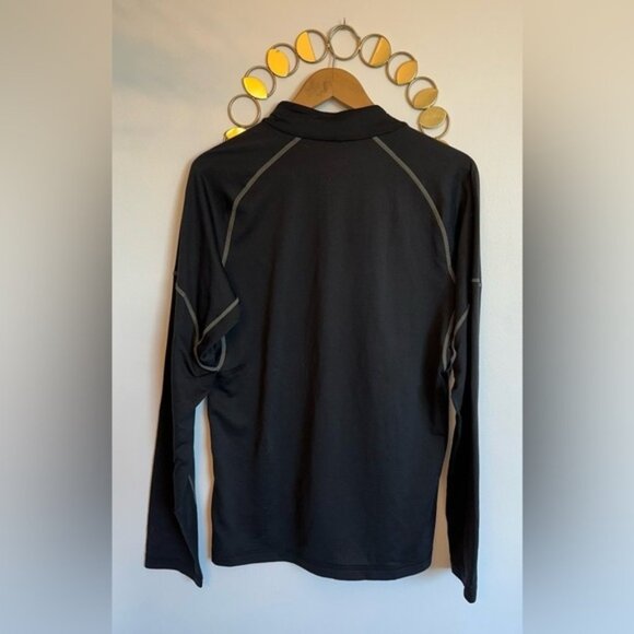 Mountain Hardware Half Zip  Pullover Size Large Black With Grey Trim Lightweight - Picture 4 of 4